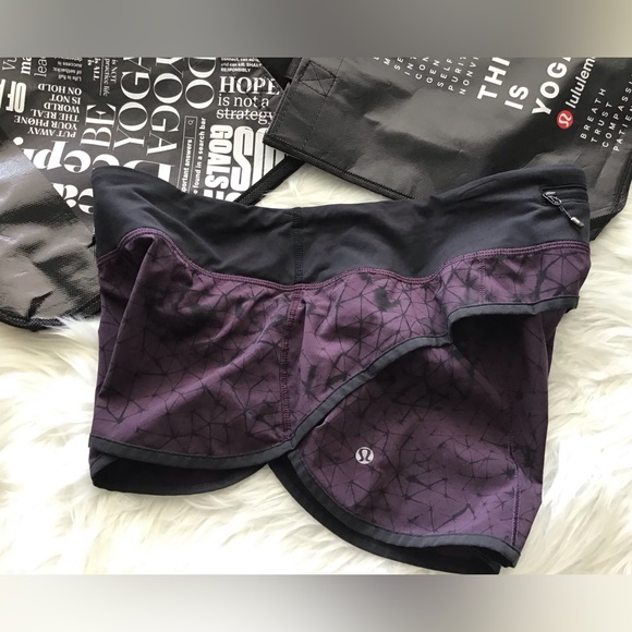 Lululemon Run: Speed Short *4-way Stretch in Star Crushed Black Cherry - Picture 5 of 10